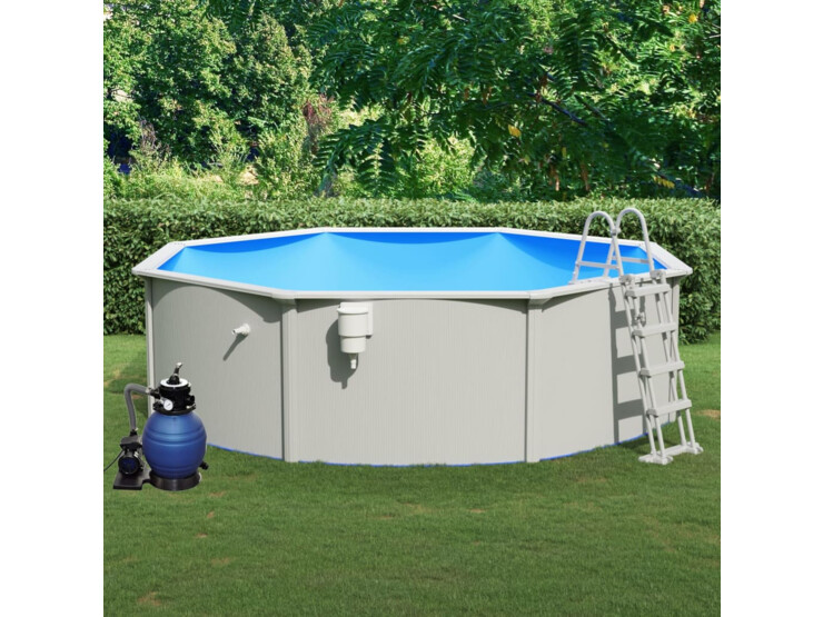  Bazén s pískovým filtračním čerpadlem a žebříkem 460 x 120 cm