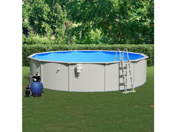  Bazén s pískovým filtračním čerpadlem a žebříkem 550 x 120 cm