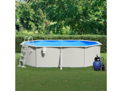  Bazén s pískovým filtračním čerpadlem a žebříkem 490x360x120 cm