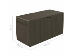  Úložný box na podušky hnědý 117 x 45,5 x 57,5 cm 270 l
