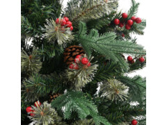  Vánoční stromek se šiškami zelený 195 cm PVC a PE