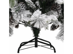  Vánoční stromek se sněhem a šiškami 195 cm PVC a PE