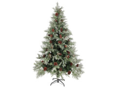  Vánoční stromek se šiškami zelenobílý 120 cm PVC a PE