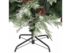  Vánoční stromek se šiškami zelenobílý 150 cm PVC a PE