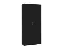  Botník černý 80 x 35,5 x 180 cm dřevotříska
