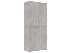 Botník betonově šedý 80 x 39 x 178 cm dřevotříska
