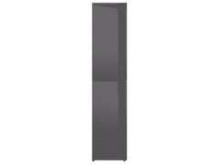  Botník šedý s vysokým leskem 80 x 39 x 178 cm dřevotříska