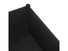  Zahradní truhlík černý 150 x 50 x 70 cm masivní borové dřevo