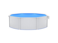  Bazén s ocelovou stěnou kulatý 460 x 120 cm bílý