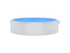  Bazén s ocelovou stěnou kulatý 550 x 120 cm bílý