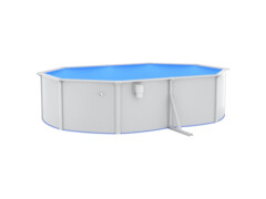  Bazén s ocelovou stěnou 490 x 360 x 120 cm bílý