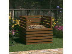  Kompostér medově hnědý 80 x 80 x 78 cm masivní borové dřevo
