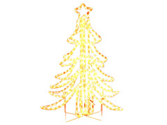  Skládací vánoční stromek s teplými bílými LED 87 x 87 x 93 cm