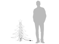  Skládací vánoční stromek s teplými bílými LED 87 x 87 x 93 cm