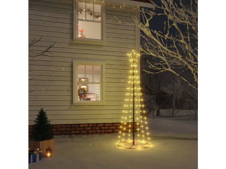  Vánoční stromek kužel 108 teplých bílých LED diod 70 x 180 cm