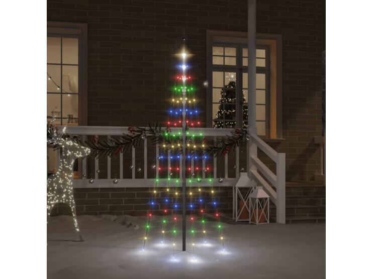  Vánoční stromek na stožár 108 barevných LED diod 180 cm