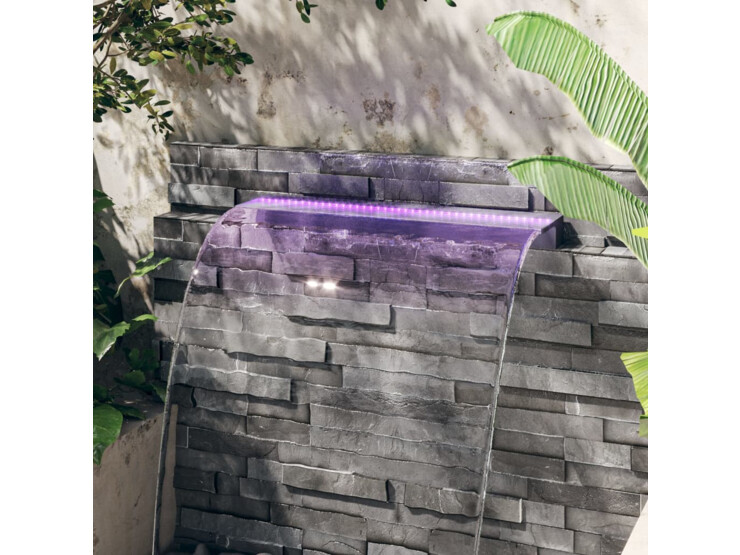  Přelivový vodopád s RGB LED osvětlením akryl 90 cm