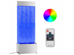  Bublinkový panel s RGB LED nerezová ocel a akryl 110 cm