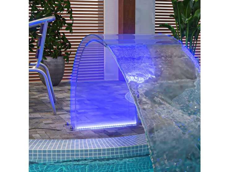  Bazénová fontána s RGB LED osvětlením akryl 50 cm