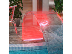  Bazénová fontána s RGB LED osvětlením a konektory akryl 50 cm