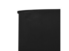 5dílná zástěna proti větru textil 600 x 120 cm černá