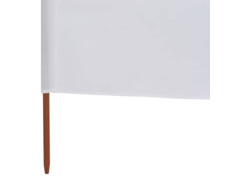 5dílná zástěna proti větru textil 600 x 120 cm pískově bílá