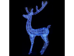  XXL Akryloví vánoční sobi s 250 modrými LED 2 ks 180 cm