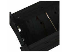  Truhlík černý 77 x 25 x 104,5 cm masivní borové dřevo