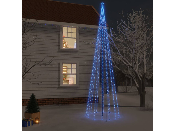 Vánoční strom s hrotem 1 134 modrých LED diod 800 cm