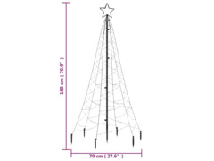  Vánoční strom s hrotem 200 modrých LED diod 180 cm