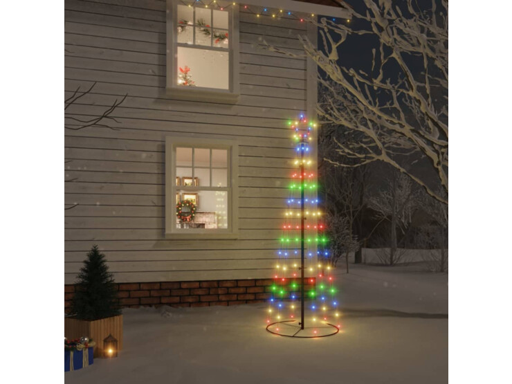  Vánoční stromek kužel 108 vícebarevných LED diod 70 x 180 cm