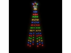  Vánoční stromek kužel 108 vícebarevných LED diod 70 x 180 cm