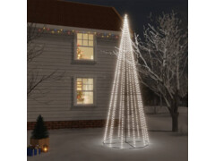  Vánoční stromek kužel 732 studených bílých LED diod 160x500 cm
