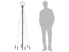  Vánoční strom s hrotem 108 teple bílých LED diod 180 cm