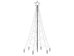  Vánoční strom s hrotem 200 studených bílých LED diod 180 cm