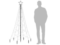  Vánoční strom s hrotem 200 studených bílých LED diod 180 cm