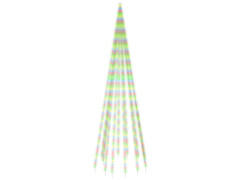  Vánoční stromek na stožár 732 barevných LED diod 500 cm