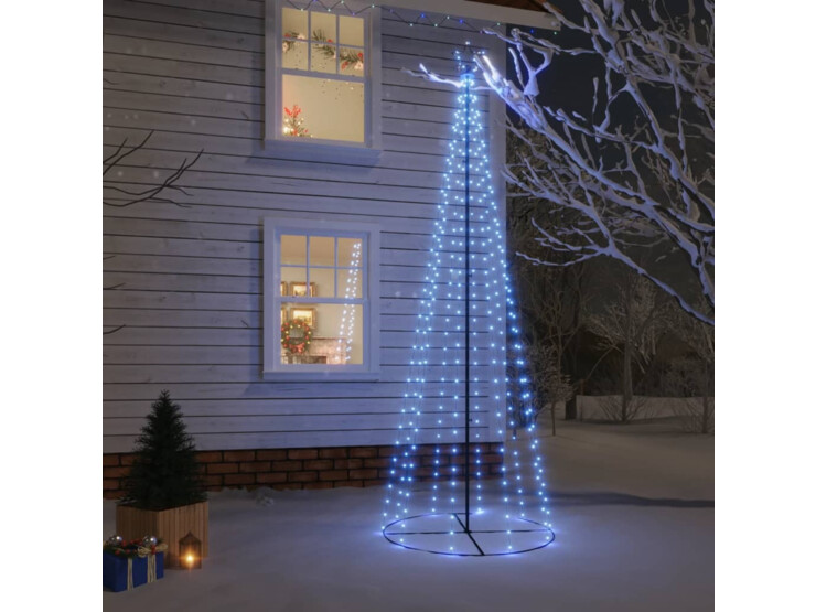  Vánoční stromek kužel 310 modrých LED diod 100 x 300 cm