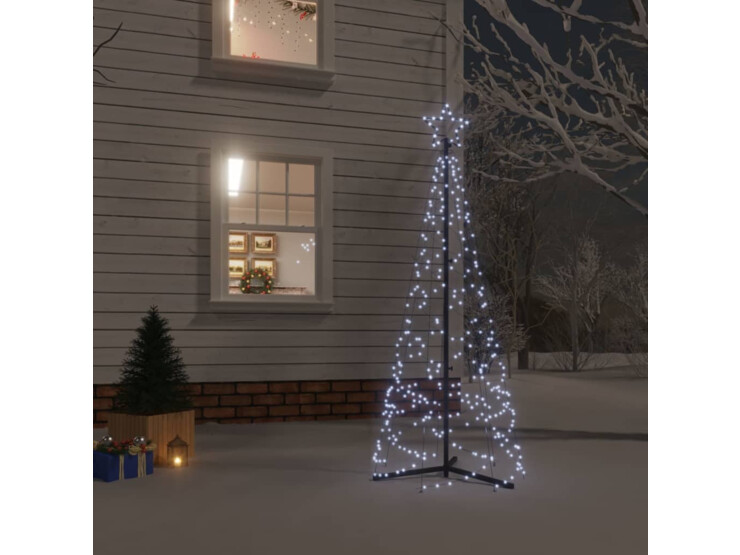  Vánoční stromek kužel 200 studených bílých LED diod 70 x 180 cm