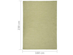  Venkovní hladce tkaný koberec 160x230 cm zelená