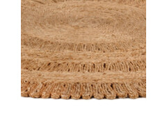  Kusový koberec ručně pletený juta 90 cm kulatý
