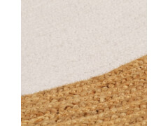  Kusový koberec pletený bílý a přírodní 180 cm juta a bavlna