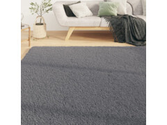  Pratelný koberec s dlouhým vlasem 120 x 170 cm antracitový