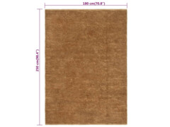  Ručně vyrobený smyčkový koberec 180x250 cm juta a bavlna