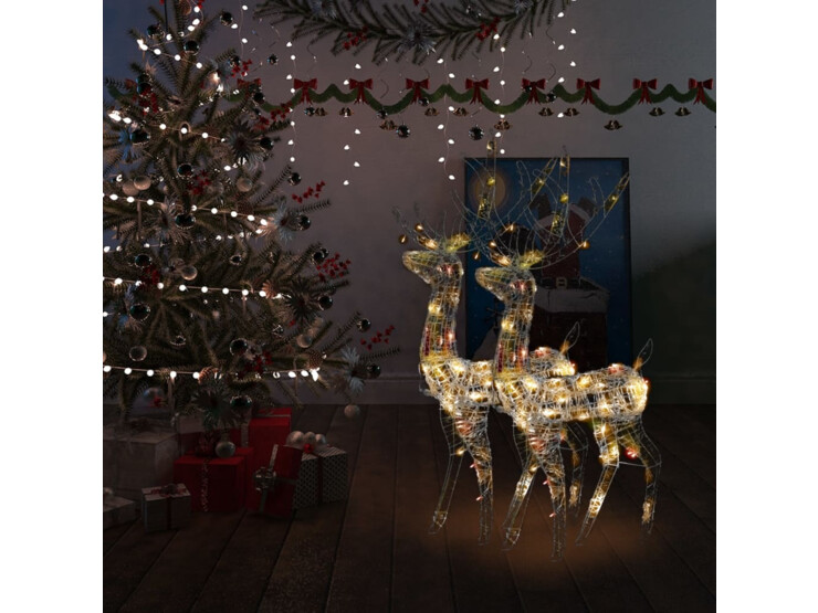  Vánoční dekorace akryloví sobi 2 ks 120 cm vícebarevní