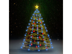  Světelná síť na vánoční stromek 150 modrých LED diod 150 cm