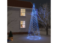  Vánoční stromek s kovovým sloupkem 1400 LED modrá 5 m