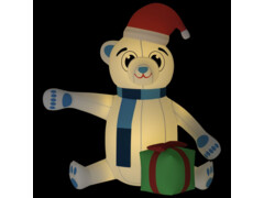  Vánoční nafukovací medvěd s LED diodami 240 cm