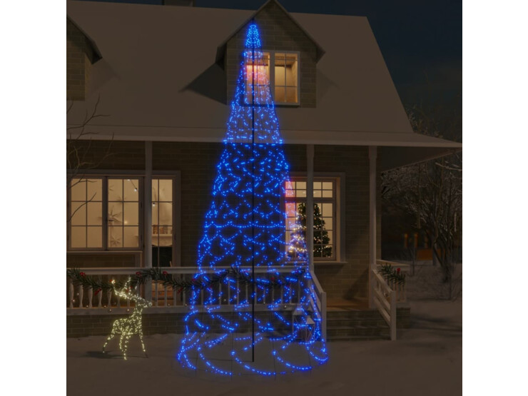  Vánoční stromek na stožár 1 400 modrých LED diod 500 cm