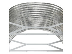  Zahradní truhlík práškově lakovaná ocel 249x100x68 cm stříbrný